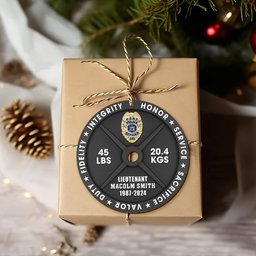Personalized Gifts For Police Wood Ornament - Photo 3