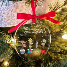 Personalized Gifts For Sisters, Christmas Ornament Sisters Are Different Flowers - Photo 4