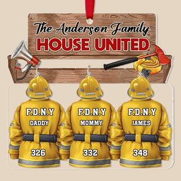 Personalized Gift For Firefighter Family Christmas Ornament - Photo 5