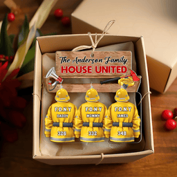 Personalized Gift For Firefighter Family Christmas Ornament - Photo 4