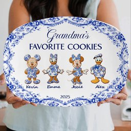 Grandma's Cookies Christmas Resin Plate Personalized Gifts For Grandma - Photo 2