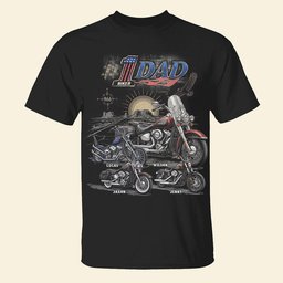 King Of The Road Motorcycle Dad Shirt - Personalized Gifts For Biker Dads - Photo 3