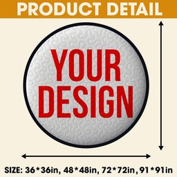 American Football Quilted Round Mat - Personalized Gifts For Couple - Photo 5