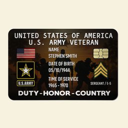 Veteran Wallet Card - Custom Military Logo Gifts For Veteran - Photo 3