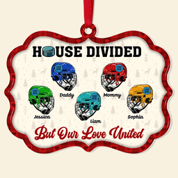 Hockey Family Ornament - Helmet & House Divided - Custom Team Gifts For Hockey Lovers - Photo 5