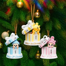 Baby’s First Christmas Ornament - Personalized Gifts For Kids - Photo 2