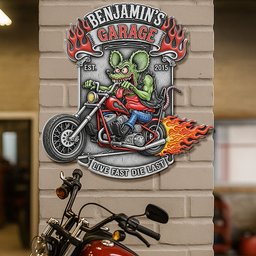Badass Motorcycle Garage Metal Sign - Personalized Gifts For Biker - Photo 2