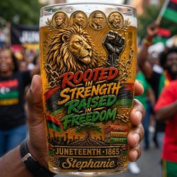 Black History Month Beer Glass - Personalized Gifts - Photo 1