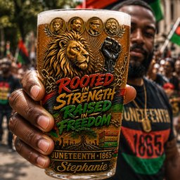 Black History Month Beer Glass - Personalized Gifts - Photo 3