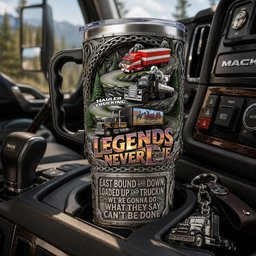 Classic Semi-Truck Legend 40oz Tumbler With Handle - Personalized Gifts For Truckers - Photo 2
