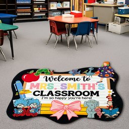 Classroom Welcome Mat Personalized Gifts For Teacher Shaped Doormat - Photo 3
