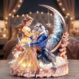 Crystal Moon Couple Light Box, Personalized Gifts For Couple - Photo 2