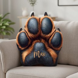Dog Paw Shaped Pillow Personalized Gifts For Dog Lovers - Photo 3