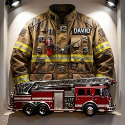 Firefighter Hero Hanging Wall Clock Personalized Gifts For Firefighter - Photo 1