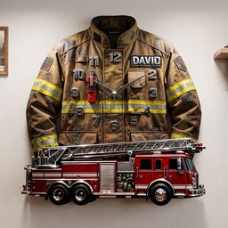 Firefighter Hero Hanging Wall Clock Personalized Gifts For Firefighter - Photo 2