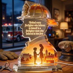 Firefighter Mother Light Box - Personalized Gifts For Moms - Photo 3