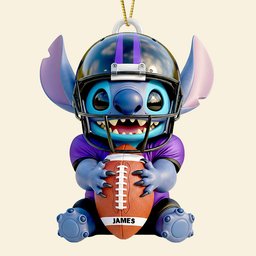 Football Tropical Alien Ornament - Personalized Gifts For Football Lovers - Photo 3