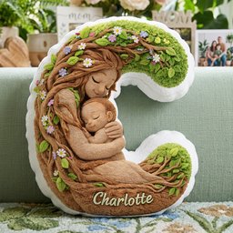 Forest Mom Alphabet Custom Shaped Pillow - Personalized Gifts For Mother - Photo 2