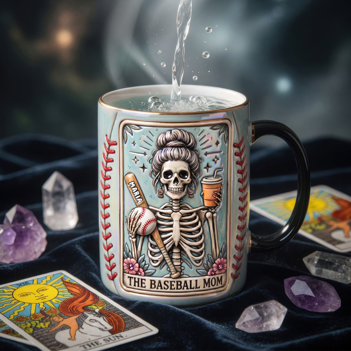 Fun Waiting Baseball Mom Tarot Card Magic Mug - Personalized Gifts For Baseball Mom - Photo 1