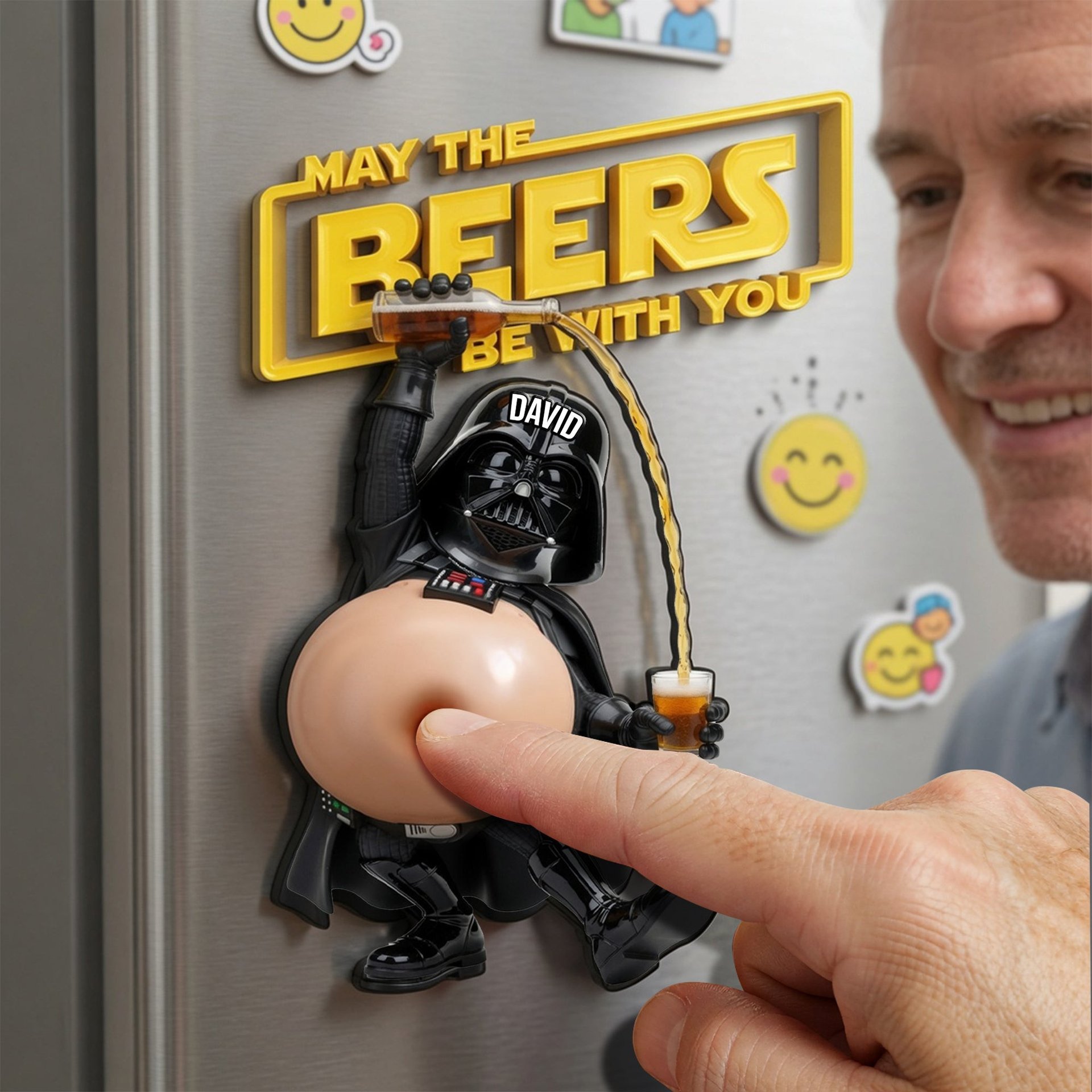 Funny Beers Warrior Anti-collision Acrylic Fridge Magnet - Personalized Gifts - Photo 1