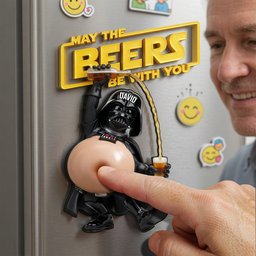 Funny Beers Warrior Anti-collision Acrylic Fridge Magnet - Personalized Gifts - Photo 1