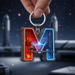 Galaxy Alphabet Keychain Personalized Gifts For Fans - Photo 2