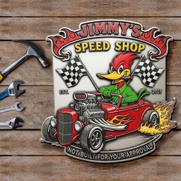 Santa’s Speed Shop Metal Sign – Personalized Christmas Gifts For Car Lovers - Photo 3