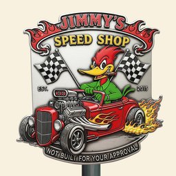 Santa’s Speed Shop Metal Sign – Personalized Christmas Gifts For Car Lovers - Photo 4