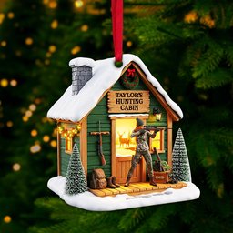 Hunting Cabin Christmas Ornament - Personalized Gift For Hunters - Photo 3
