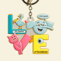 Love Teacher Keychain - Personalized Gifts For Teacher - Photo 5