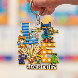 Love Teacher Keychain - Personalized Gifts For Teacher - Photo 3