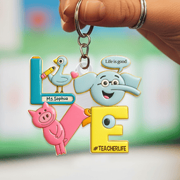 Love Teacher Keychain - Personalized Gifts For Teacher - Photo 4