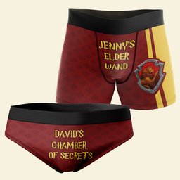 Men's Boxers and Women's Brief Personalized Gifts For Couple - Photo 5