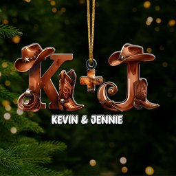 Personalized Custom Letter Gifts For Couple Acrylic Ornamnet - Photo 3