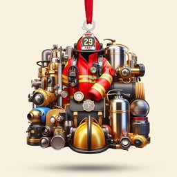 Personalized Gift For Firefighter Christmas Ornament - Photo 3