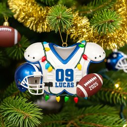 Personalized Gifts For American Football Lovers Christmas Acrylic Ornament - Photo 2