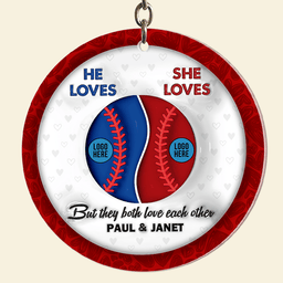 Personalized Gifts For Baseball-loving Couple Keychain - Photo 4