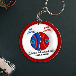 Personalized Gifts For Baseball-loving Couple Keychain - Photo 5