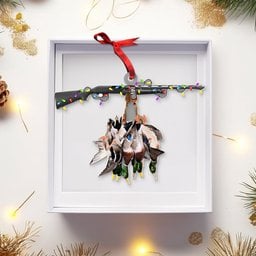 Personalized Gifts For Duck Hunting Lovers Christmas Rifle Ornament - Photo 3