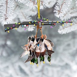 Personalized Gifts For Duck Hunting Lovers Christmas Rifle Ornament - Photo 2