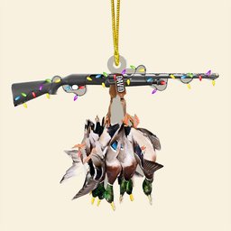 Personalized Gifts For Duck Hunting Lovers Christmas Rifle Ornament - Photo 5