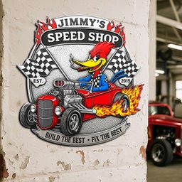 Garage Sign – Personalized Hot Rod Metal Decor - Photo 2