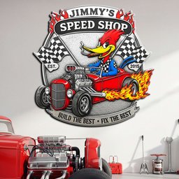 Garage Sign – Personalized Hot Rod Metal Decor - Photo 3