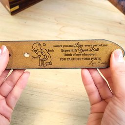 Personalized Gifts For Husband, Boyfriend Secret Message Men's Belt - Photo 4
