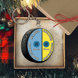 Personalized Gifts For Ice Hockey-loving Couple Christmas Ornament - Photo 2