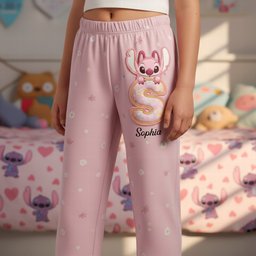 Pink Alphabet Pajama Pants - Personalized Gifts For Girls - Photo 1