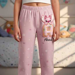Pink Alphabet Pajama Pants - Personalized Gifts For Girls - Photo 3