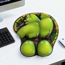Playful Green Desk Buddy 3D Mouse Pad - Personalized Gift - Photo 4
