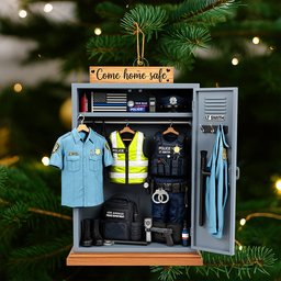 Police Locker Acrylic Ornament - Personalized Christmas Gifts For Officers - Photo 3