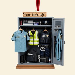 Police Locker Acrylic Ornament - Personalized Christmas Gifts For Officers - Photo 4